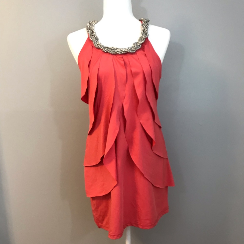 QUIZ Cocktail Halter Ribbon Dress